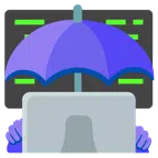 Regenschirm + Laptop