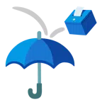 Regenschirm + Urne mit Wahlzettel