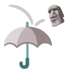 Regenschirm + Statue