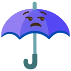 parasol + niezadowolona twarz