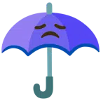 parasol + rozczarowana twarz