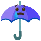 parasol + płacząca twarz