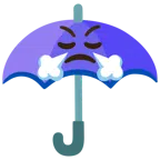 parasol + prychająca twarz