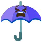 parasol + zmęczona twarz