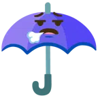 parasol + twarz wypuszczająca powietrze