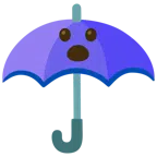 parasol + twarz z otwartymi ustami