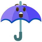 parasol + zadziwiona twarz