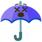 parasol + oszołomiona twarz