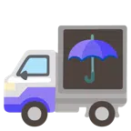 Regenschirm + Lieferwagen