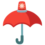 Regenschirm + Polizeilicht