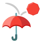 Regenschirm + Stoppschild