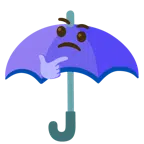 parasol + myśląca twarz