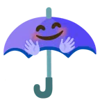 parasol + twarz z gestem przytulania