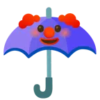 parasol + twarz klauna