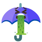 parasol + wymiotująca twarz
