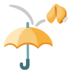 Regenschirm + Glückskeks