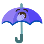 parasol + ziewająca twarz