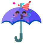 parasol + świętująca twarz