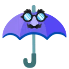 parasol + buźka w przebraniu