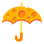 Regenschirm + Käsestück