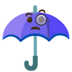 parasol + twarz z monoklem