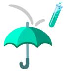 Regenschirm + Reagenzglas