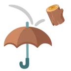 parasol + drewno