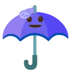 parasol + salutująca twarz