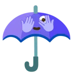 parasol + twarz z podglądającym okiem