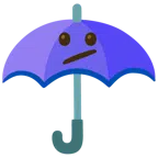 parasol + twarz z ukośnymi ustami