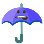parasol + przygryzanie wargi