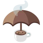 Regenschirm + Heißgetränk