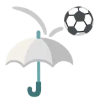 Regenschirm + Fußball