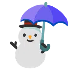 parasol + bałwanek bez śniegu