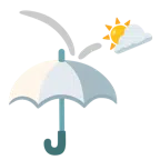 parasol + słońce zza chmury