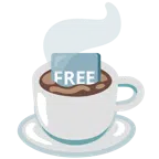 sıcak içecek + FREE düğmesi