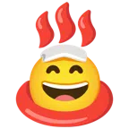 hot springs + grinning face with smiling eyes