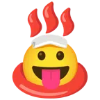 hot springs + face with tongue