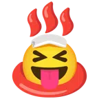 hot springs + squinting face with tongue
