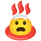 hot springs + frowning face with open mouth
