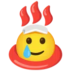 hot springs + smiling face with tear