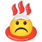 hot springs + frowning face