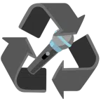 recycling symbol + microphone