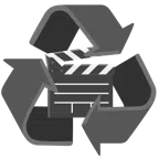recycling symbol + clapper board