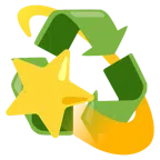 recycling symbol + dizzy