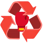 recycling symbol + boxing glove