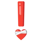 red exclamation mark + mending heart