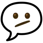 speech balloon + face with diagonal mouth
