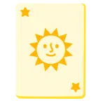 Jokerkarte + Sonne mit Gesicht