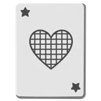 Jokerkarte + schwarzes Herz